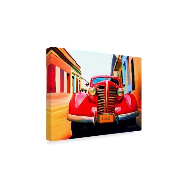 Ata Alishahi 'Red Car' Canvas Art,24x32